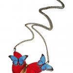 Red Butterfly Necklace, Blu..